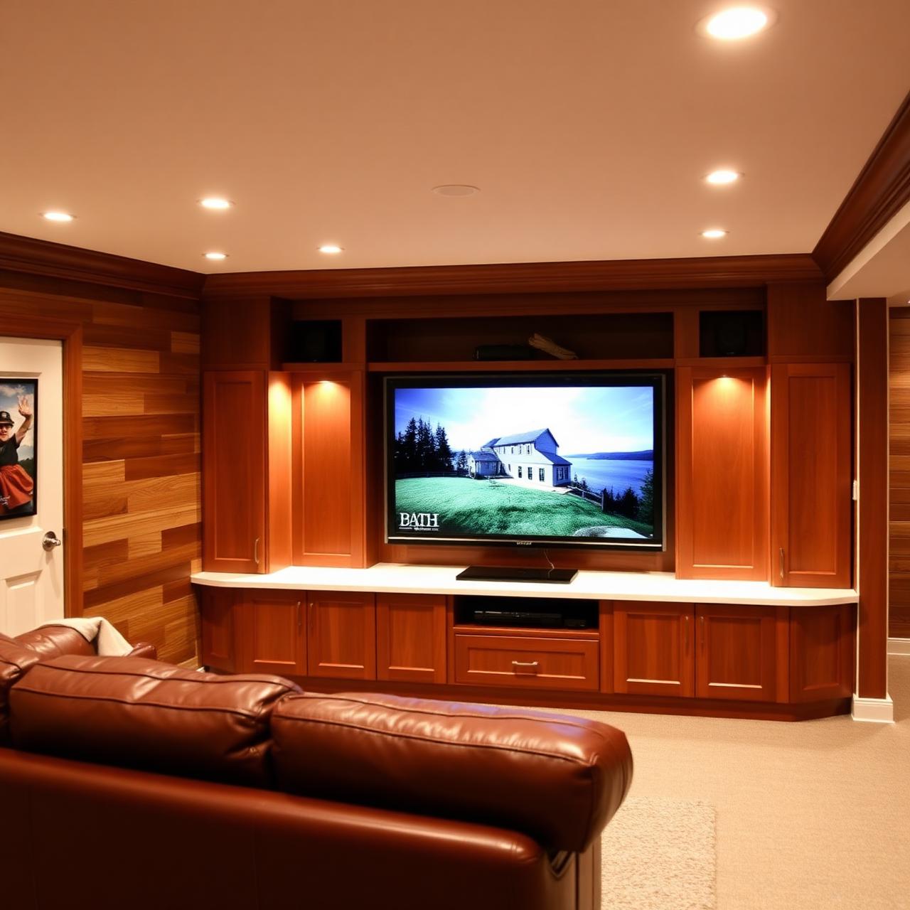 Finished basement & built-ins