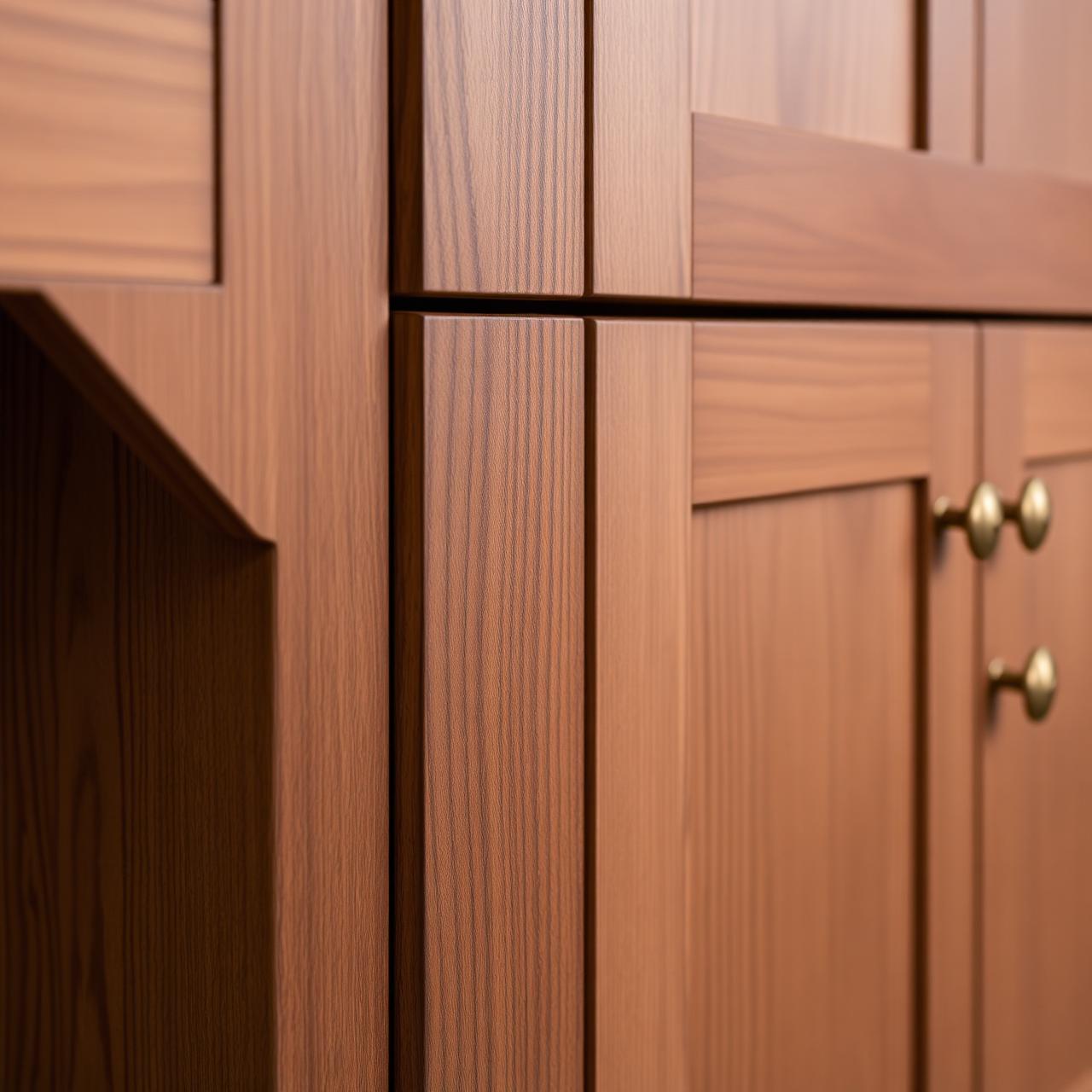 Custom walnut cabinetry